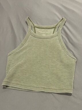 American Eagle Green Cropped Tank Top NWOT